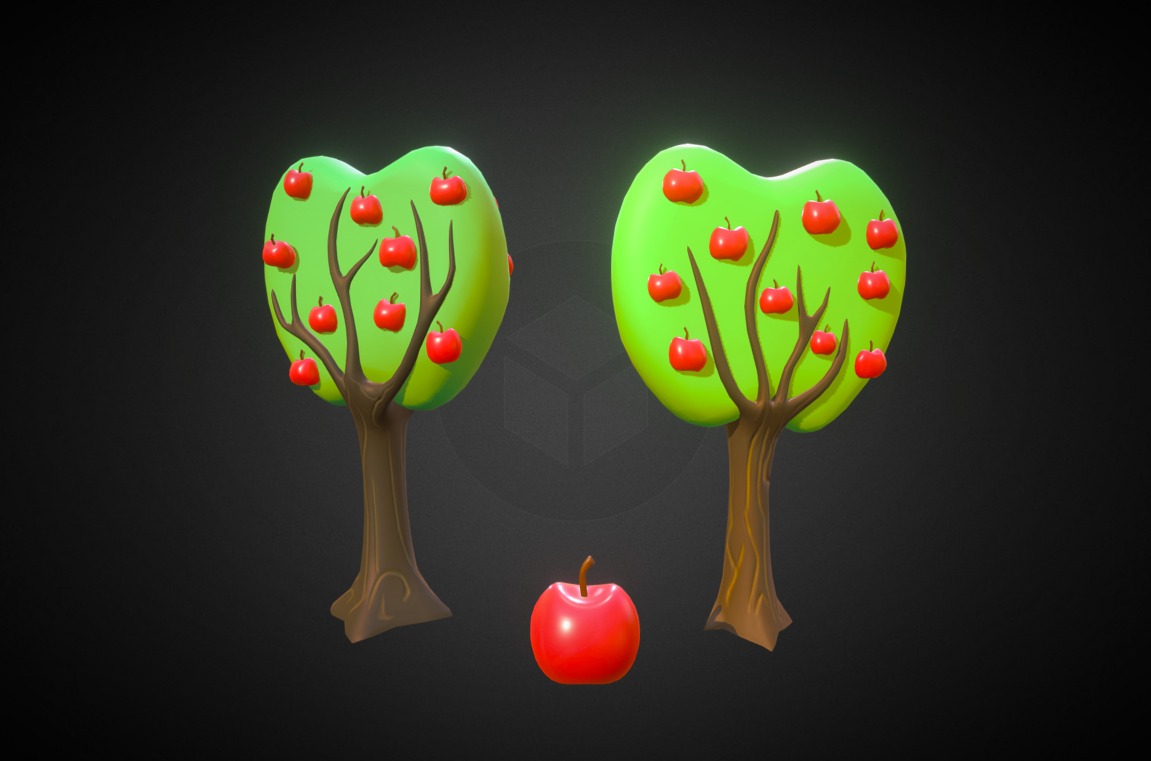 Apple Trees - 3D model by agencia id (@agenciaid) 3d model