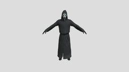 Ghost Face Classic Game Model charactermodel, ghostface, game, gameasset, gamemodel, ghost, ghostfaceclassic