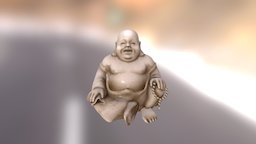 Laughing Buddha buddha, statuette, laughing, handpainted, lowpoly