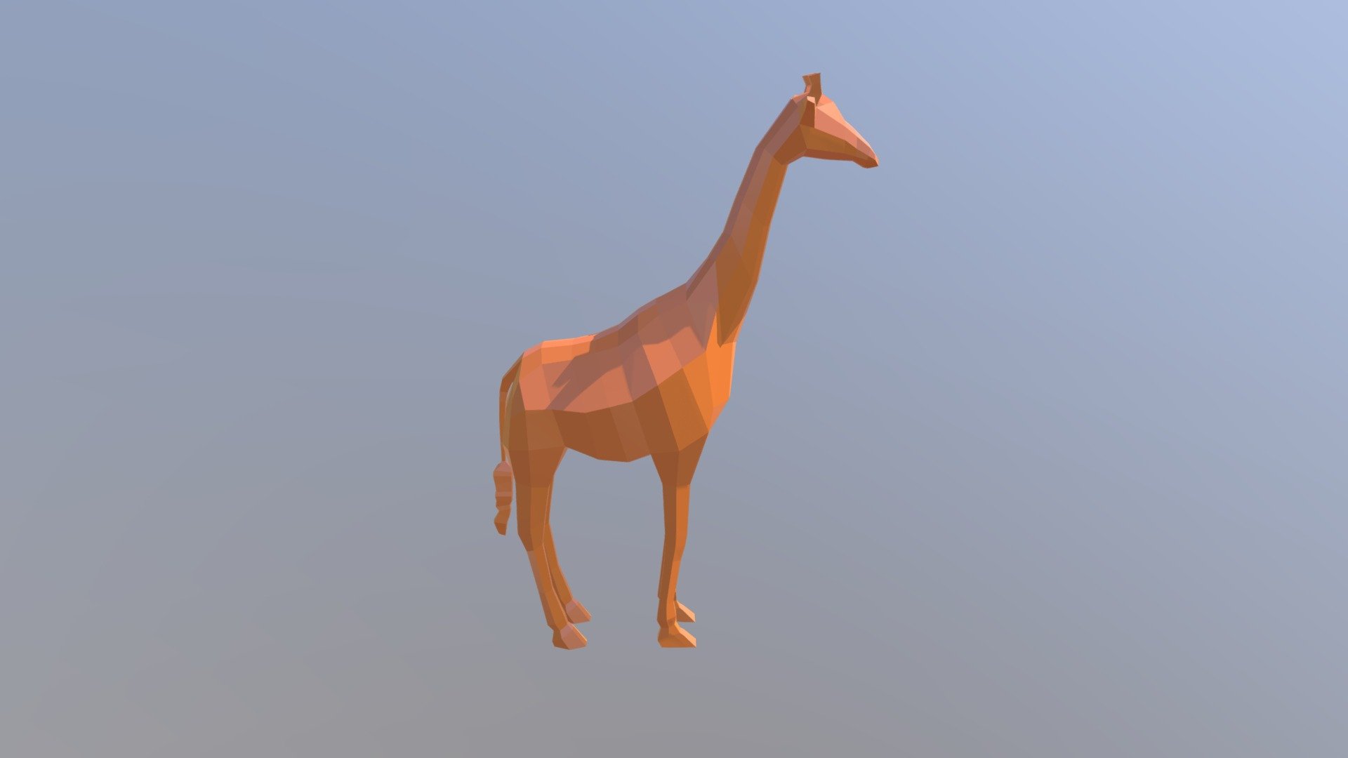 Low poly Girrafe model ideal for props or animation 3d model