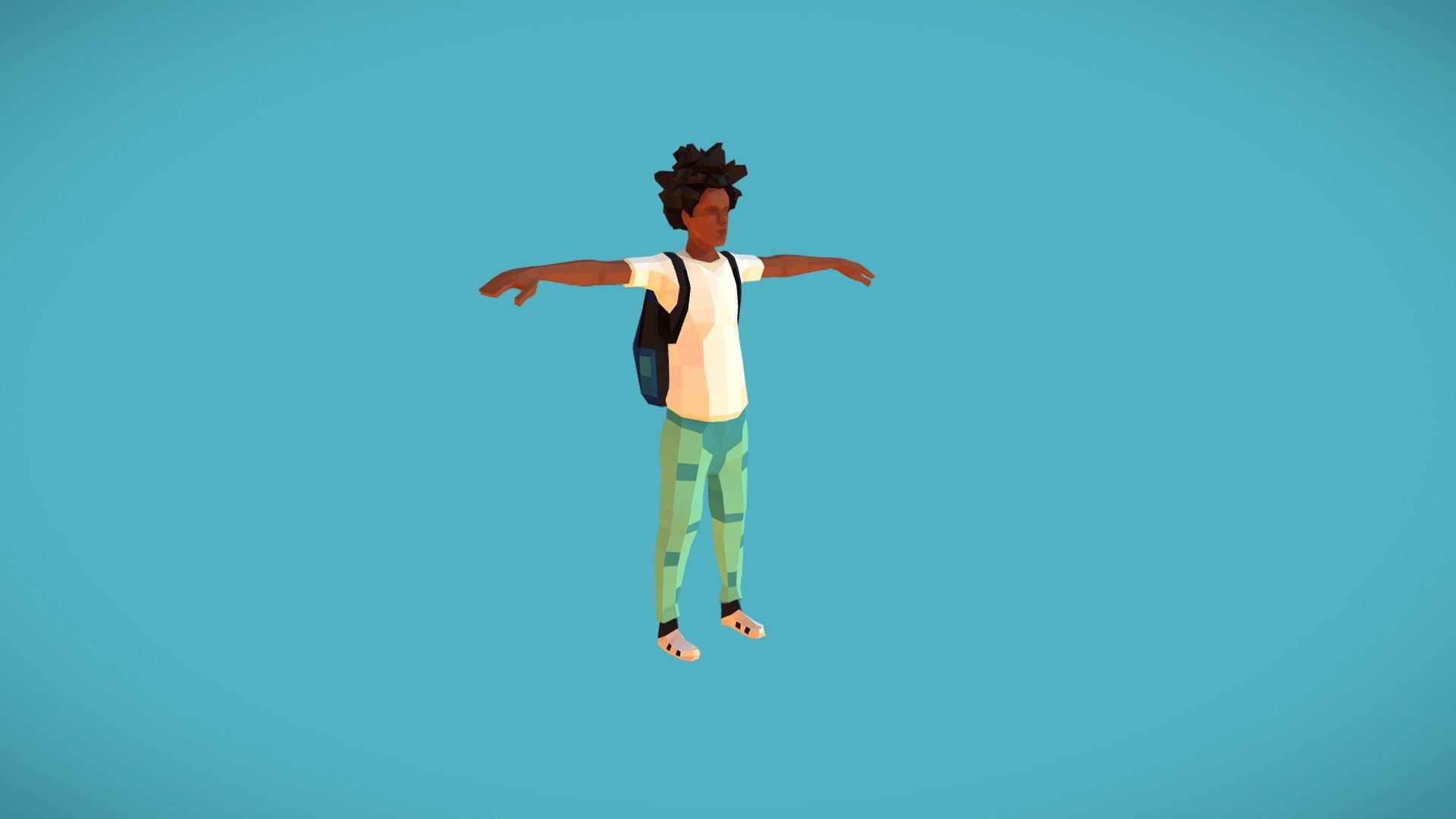 Low Poly style character of young adult black man suitable for explainer animations, ArchViz, PC games, web or mobile apps. Created with 3ds Max 2022, and Rigged using Biped + Skin. 

Compatible with Unity Humanoid System ✅

Part of Young Adults Low Poly 3D Characters Pack - Young Adult Black Man Low-Poly Art Style - Buy Royalty Free 3D model by Denys Almaral (@denysalmaral) 3d model