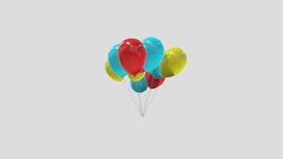 Balloon 01 10 Looping flying, toy, balloon, effect, soft, gift, simulation, birthday, fx, balloons, anniversary, inflate, softball, flyingship, softbody, air