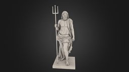 Roman Neptune Statue greek, ancient, interactive, photorealistic, god, cultural, heritage, marble, statue, museum, roman, neptune, culturalheritage, cultural-heritage, sculpture, heraclea, sintica