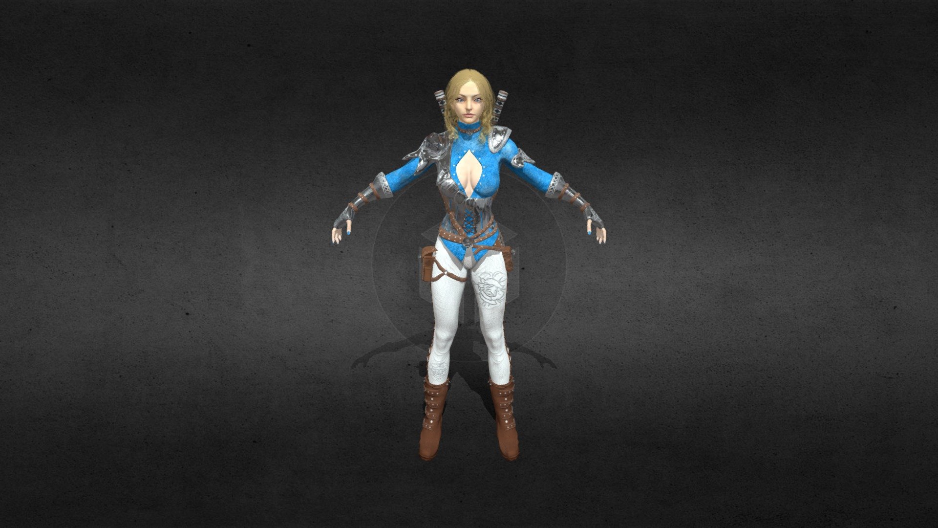 Warrior Rose low-poly 3d model ready for Virtual Reality (VR), Augmented Reality (AR), games and other real-time apps.

Beautiful low-poly Warrior Rose 
Actual size of the low poly 3d model animated rigged ready for games and other applications in real-time.

Sculpting models zbrush 
Animation and rigging in maya. 
Textures 3d coat

PBR textures(Metallic and other texture) 
the character consists of prefabricated parts, with 4k textures

model has 3 texture options
And a few basic meshes.

In some places on the body, a two-sided shader is used
For a unity, it is enclosed in a texture package

Rigging -Controllers from Maya 2019 Built-in controller
skinning all the bones

Contains 52 animation

idle(х6) 
walk(х8) 
run(х8) 
attack(х7) 
death(х4) 
strafe(x9)
block(х3) 
jump(х2) 
get hit(x4) 
power up (x2)

faces 22969 
verts 29866 
tris 45487 - Base Mesh - 3D model by nirvanochka 3d model