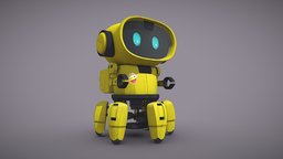 Tobbie the Toy Robot toy, robotics, toyrobot, substancepainter, substance, robot