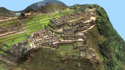 Machu Picchu, Peru ancient, empire, point, landmark, heritage, travel, peru, old, tourism, tourist, interest, photogrammetry, building, machu, picchu