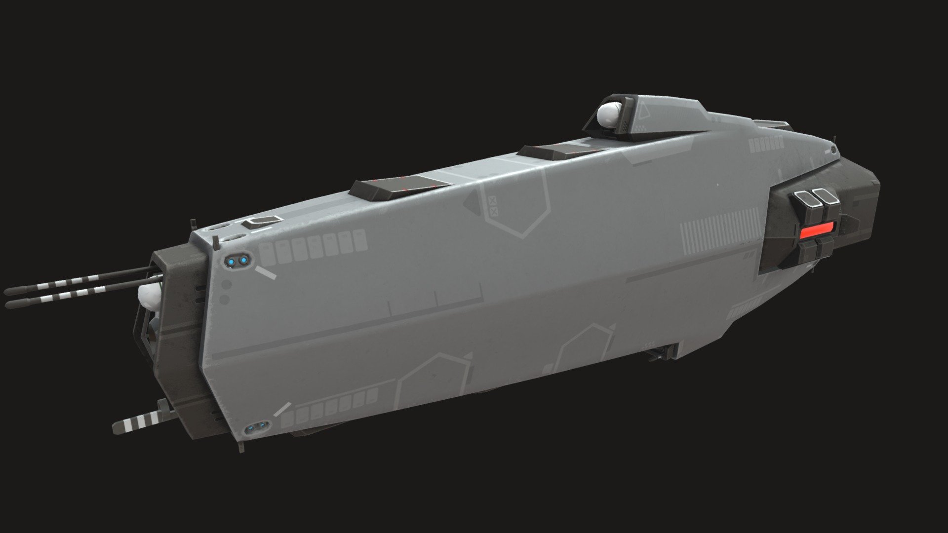 Nebulous Project -Mako Class Battlecruiser - 3D model by Gwyvern 3d model