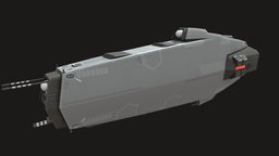 Nebulous Project -Mako Class Battlecruiser battlecruiser, substancepainter, substance, scifi, military, ship, space