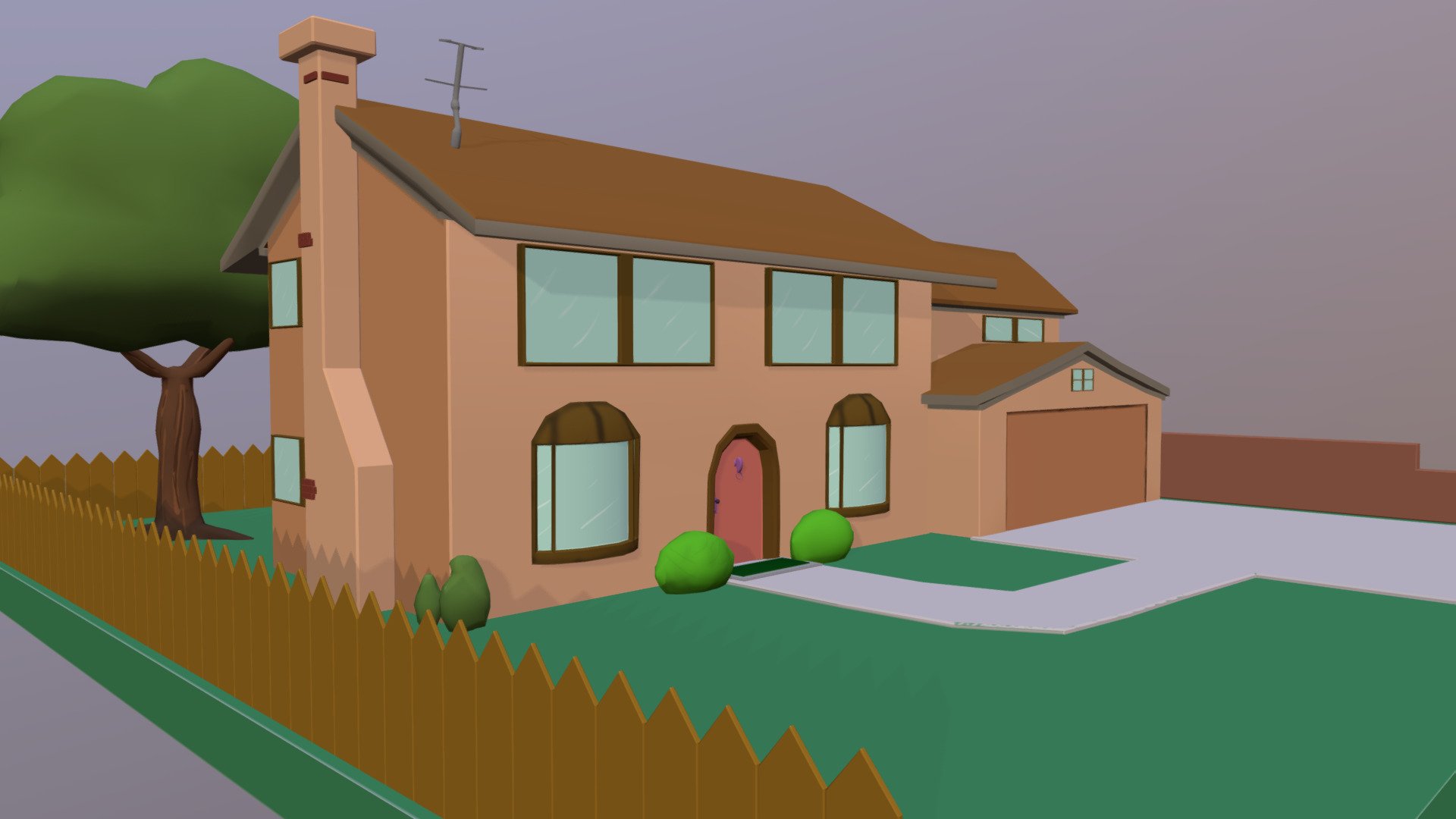 The Simpsons House - Download Free 3D model by Eduardo Godoy (@EduardoGodoy) 3d model