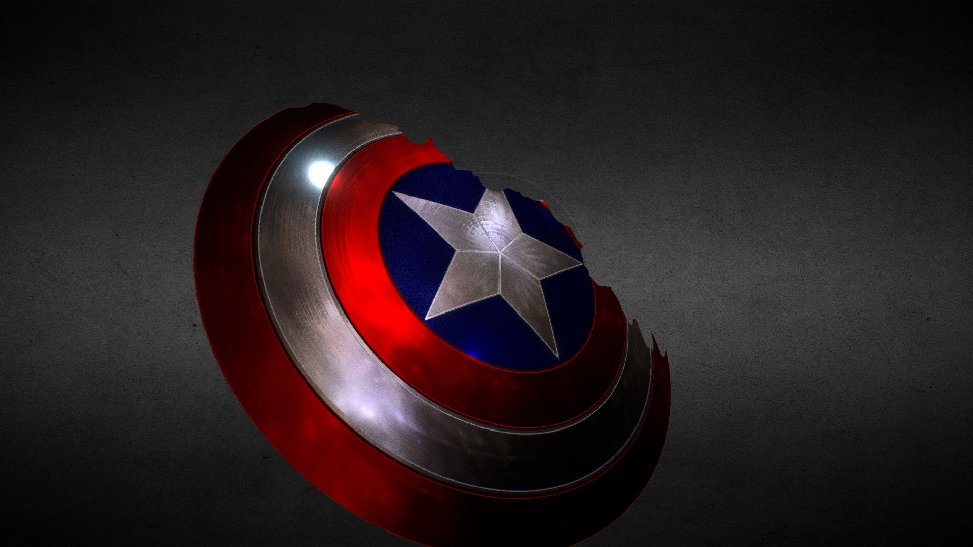Captain America's shield from Avengers: Endgame. The shield broke into pieces after an epic combat between Thanos and Captain America. The shield is made of Vibranium. Tony Stark AKA Iron Man's late father Howard Stark made this shield for Captain America During World War II 3d model