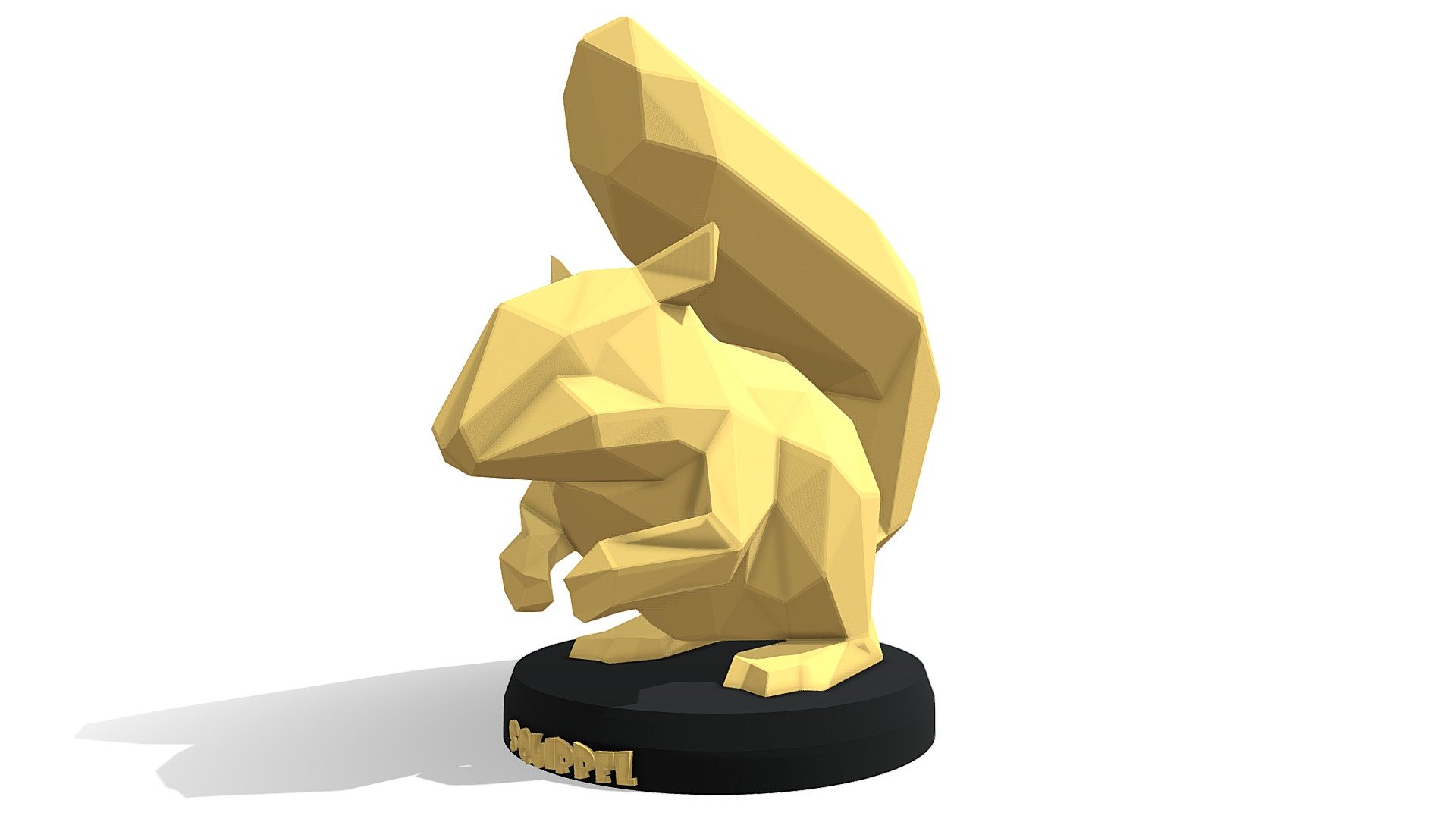 Polygonal 3D Model with Parametric modeling with gold material, make it recommend for :




Basic modeling 

Rigging 

sculpting 

Become Statue

Decorate

3D Print File

Toy

Have fun  :) - Poly Squirrel - Buy Royalty Free 3D model by Puppy3D 3d model