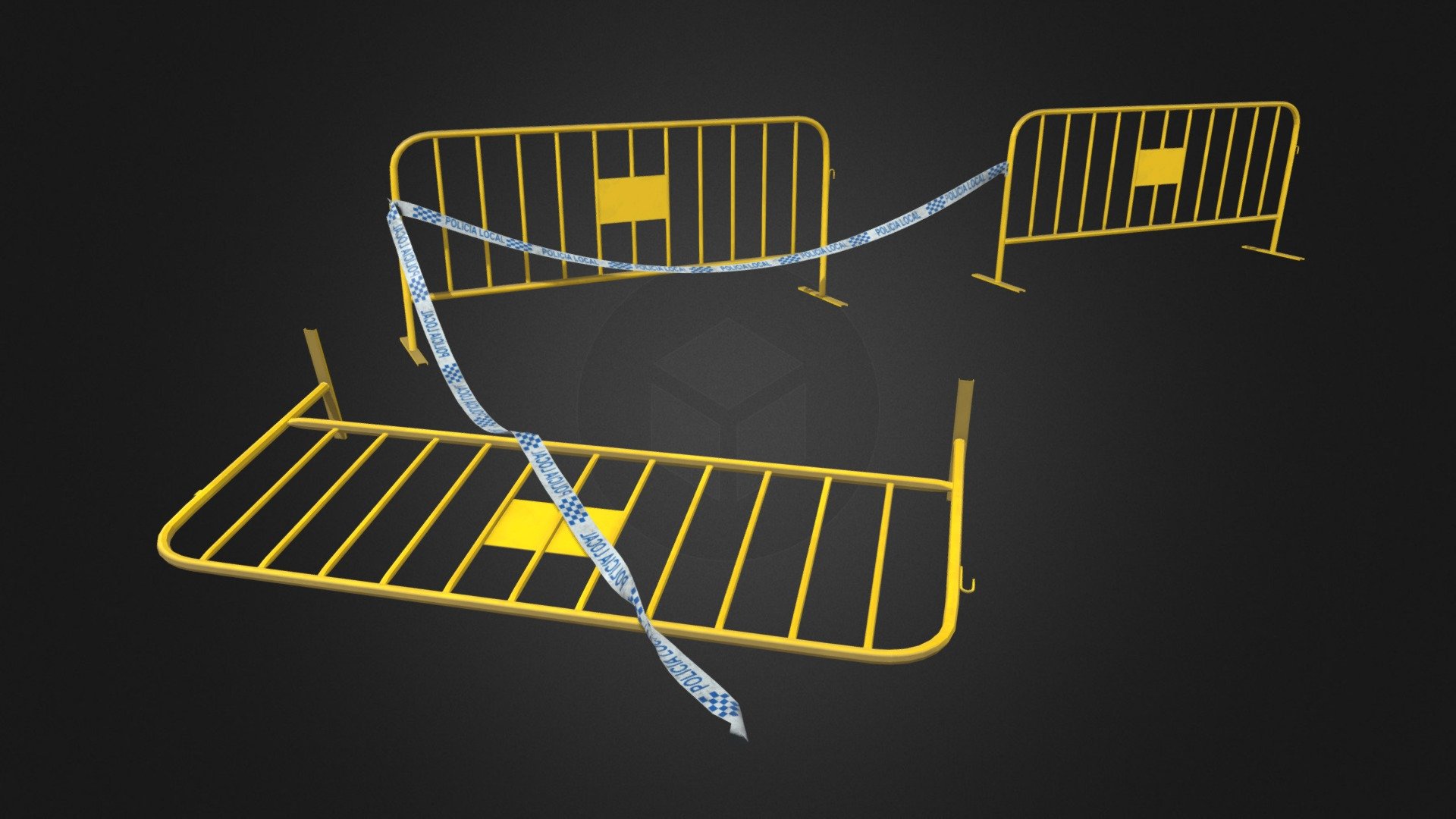 This is a simple Barrier/Fence used in construction works and other places 3d model