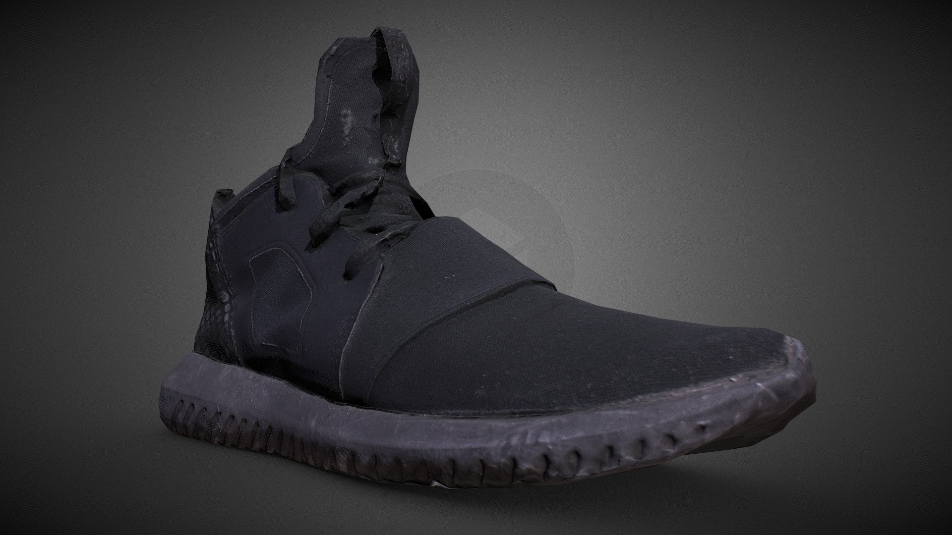 Adidas Tubular shoe model, 2K polygons and 4K textures. For 50 shots, I had many issues with this scan ( old indoor scan ) 3d model