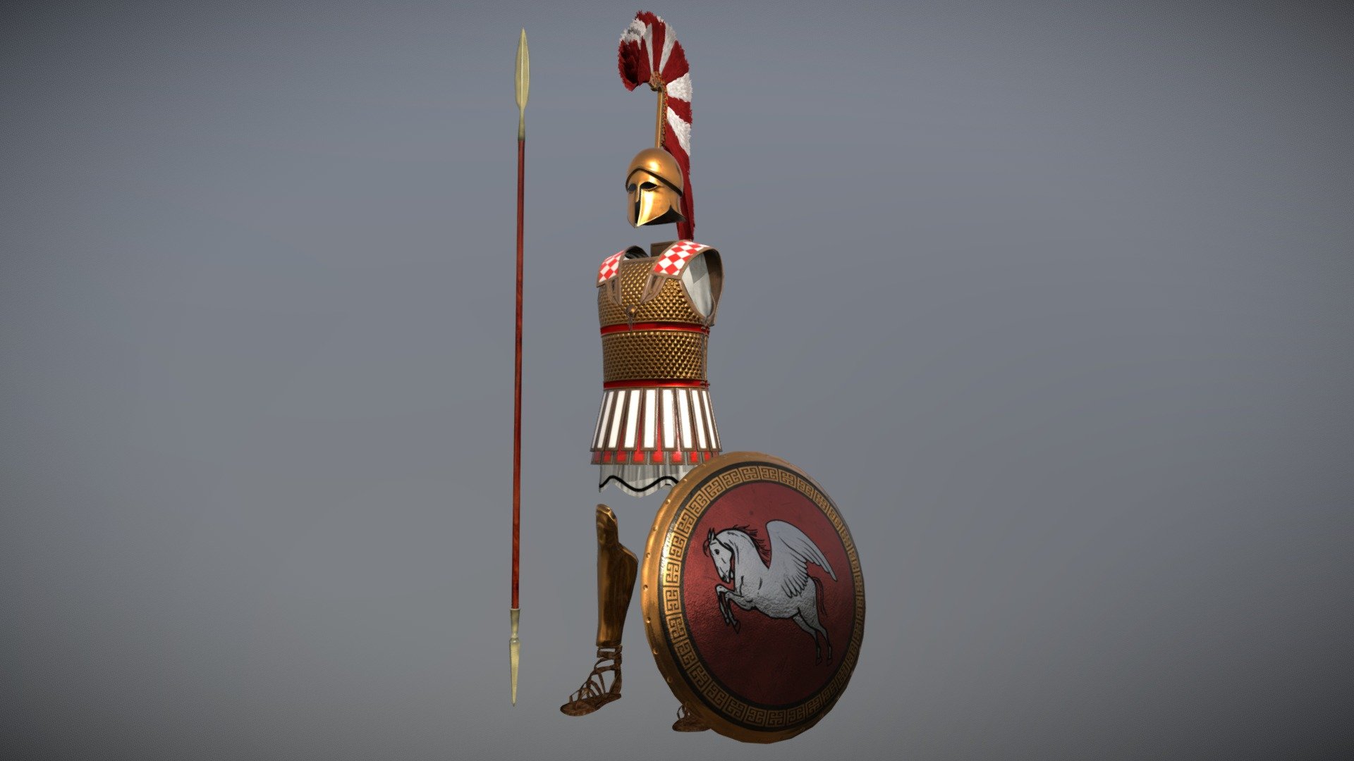 Ancient Greek Armor Set - Ancient Greek Armor 2 - 3D model by Hephaestus Lab. (@HLab.) 3d model
