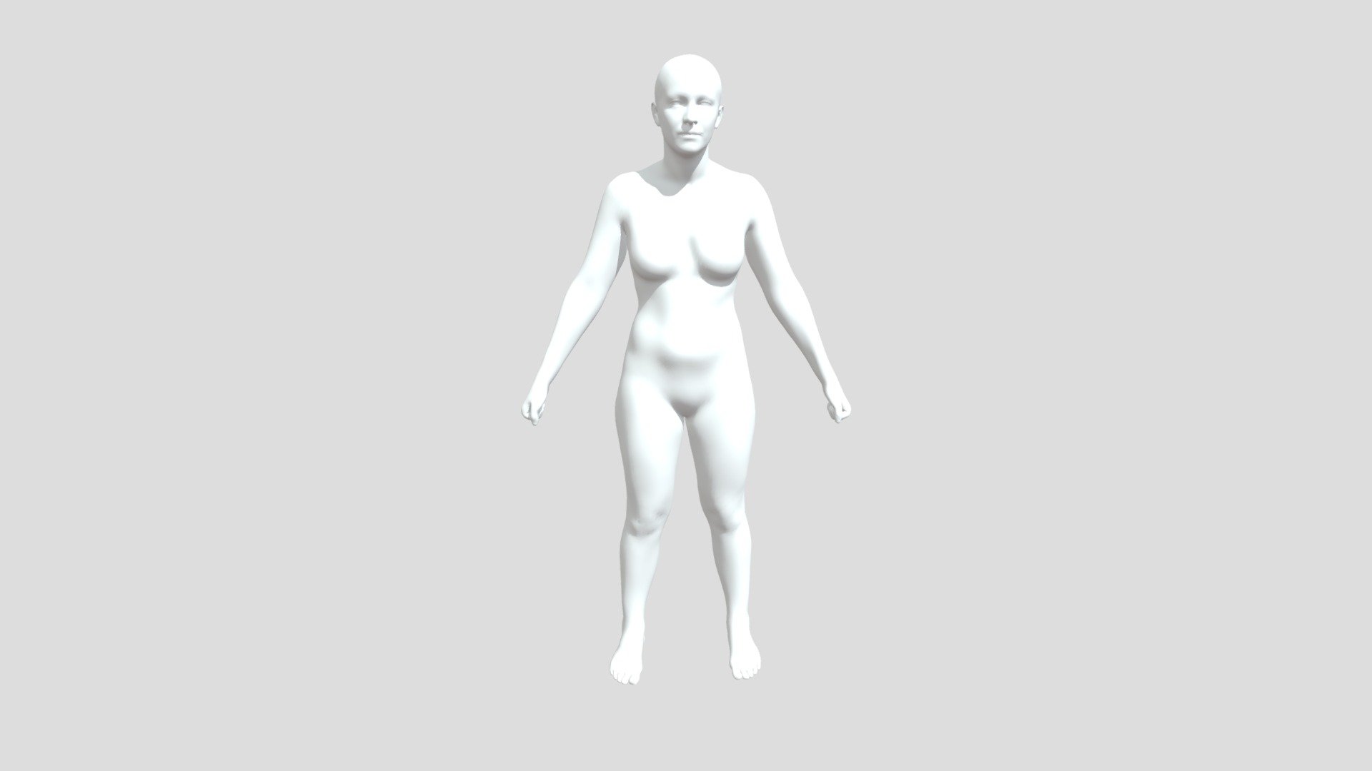 3D Body Scan captured by a Fit3D ProScanner and processed using BodyBlock AI's engine 3d model