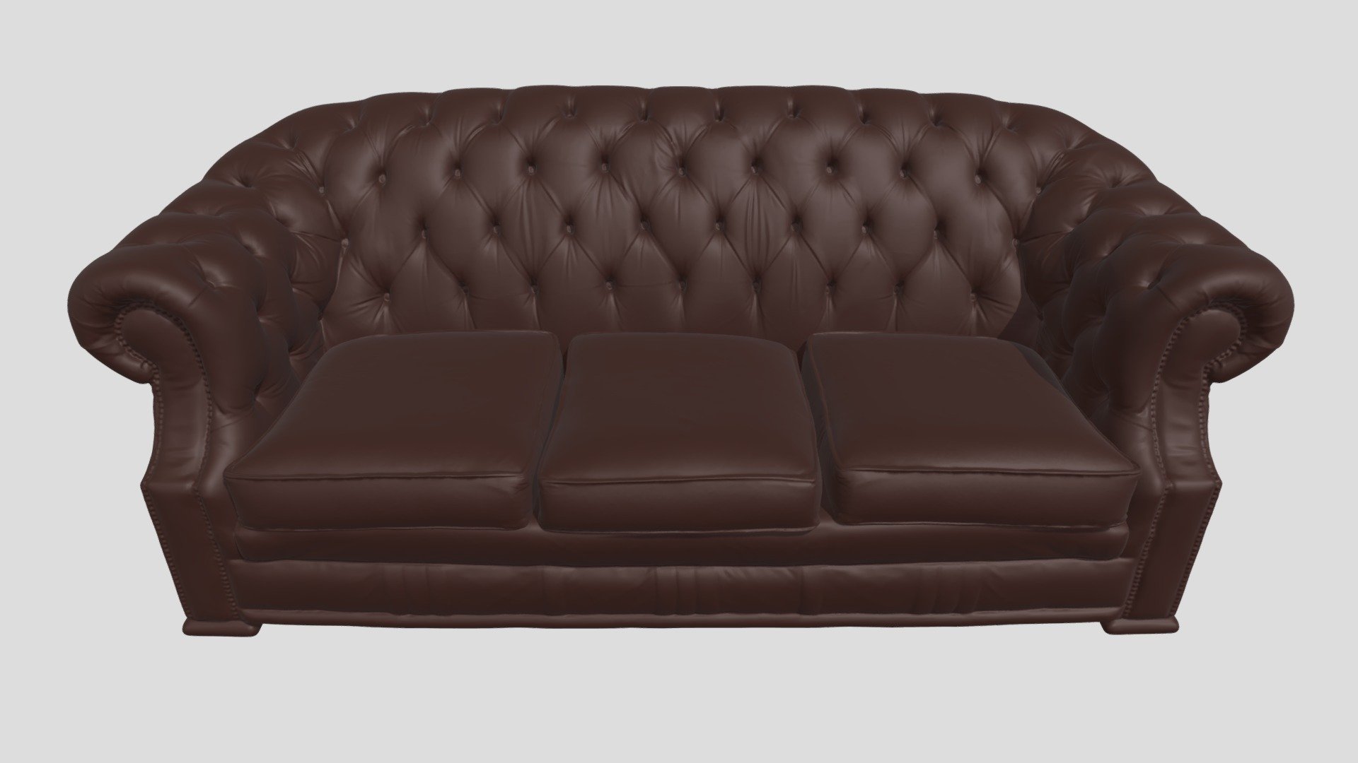 The 3D model is a 3D scan of a Winchester sofa Chesterfield. The model is cleaned up and optimized in Zbrush. The 3D model can be used as an interesting decoration object for interior 3D rendering or as a reference for modeling and retopology The model can be used as furniture for interior in miniature houses.

Dimensions: 137,3 x 54,5 x 64,6 mm - WINCHESTER SOFA CHESTERFIELD - Buy Royalty Free 3D model by 3Dlab Budapest (@sigi) 3d model