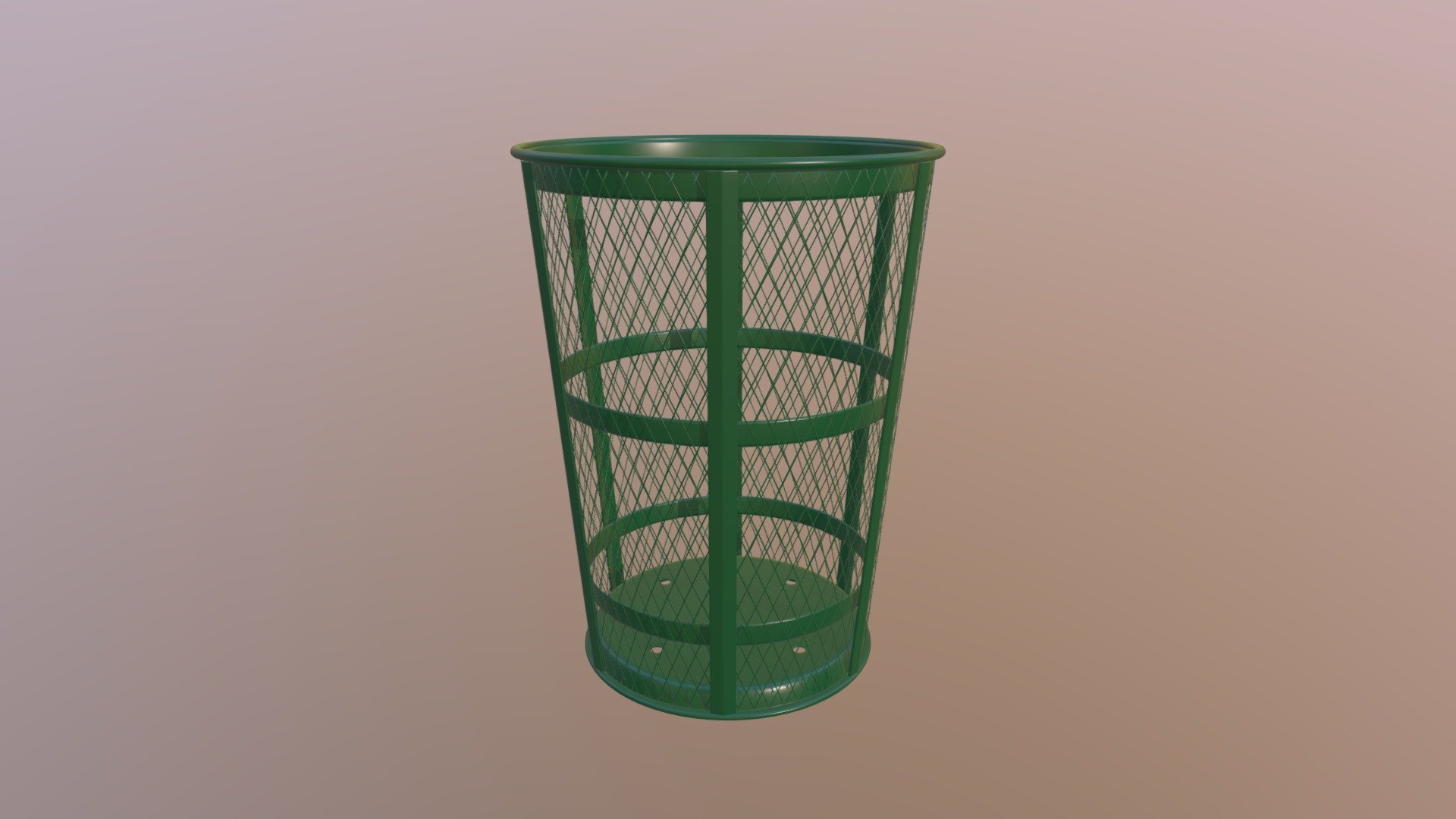 Outdoor metal trash container green - Outdoor metal trash containe - 3D model by proteus 3d model