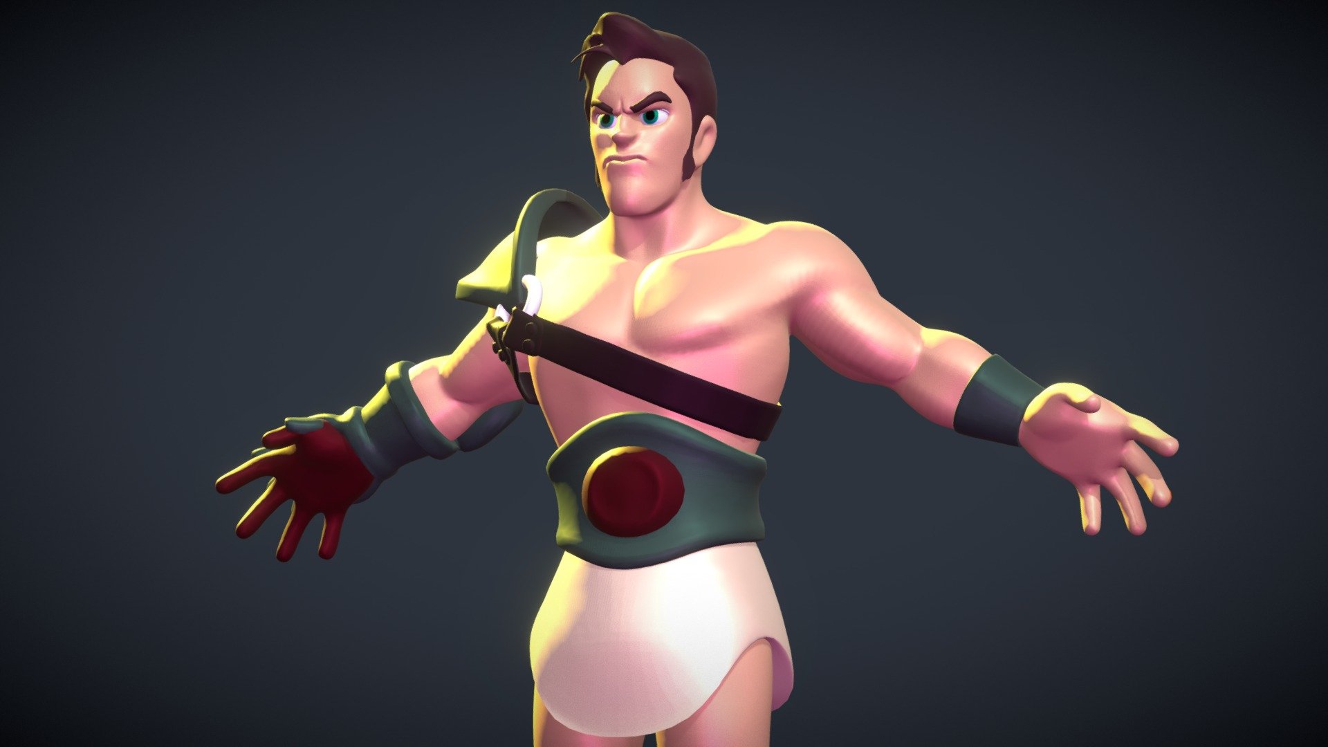 gladiator character ready for action - GLADIATOR - 3D model by ruiluis82 3d model