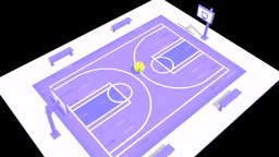 BasketBall Court court, basketball, lowpoly, hypercasual