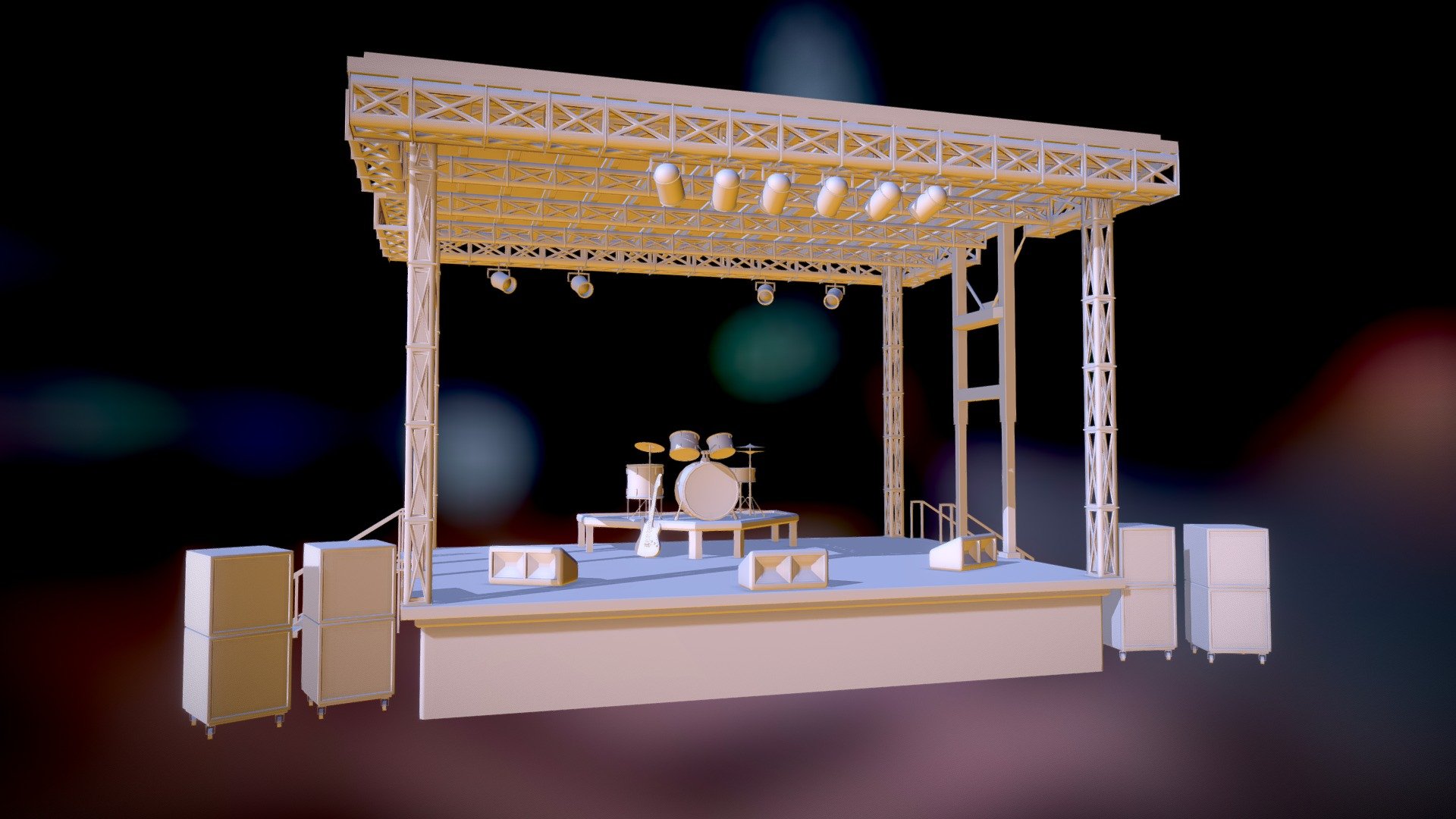 Pop-up Concert Stage - 3D model by Radsethero 3d model