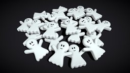 Ghost Candies food, cute, orange, white, other, store, candy, goods, yellow, sweet, sweets, miscellaneous, pumpkins, trick, candies, gummy, treats, ghost, shop, halloween