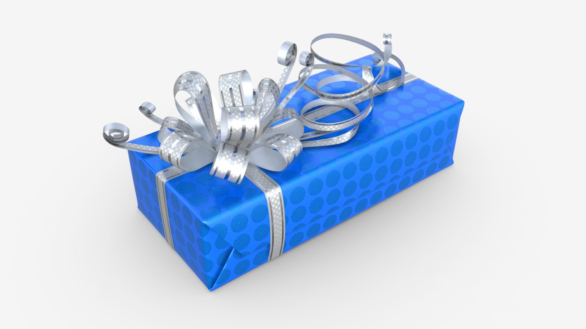 Gift box with ribbon 03 - Buy Royalty Free 3D model by HQ3DMOD (@AivisAstics) 3d model