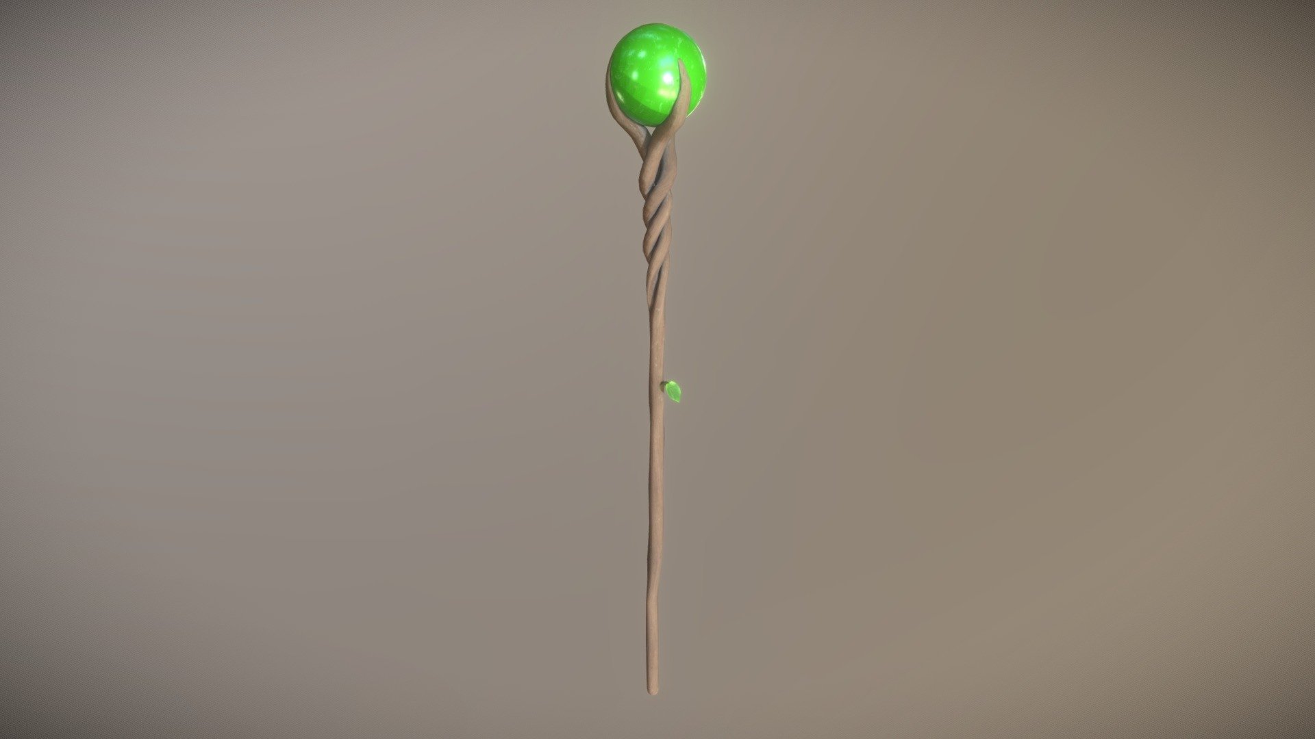 A 3D model of a forest staff. [Made With Maya 2018] - Forest Staff - Download Free 3D model by Memorie 3d model