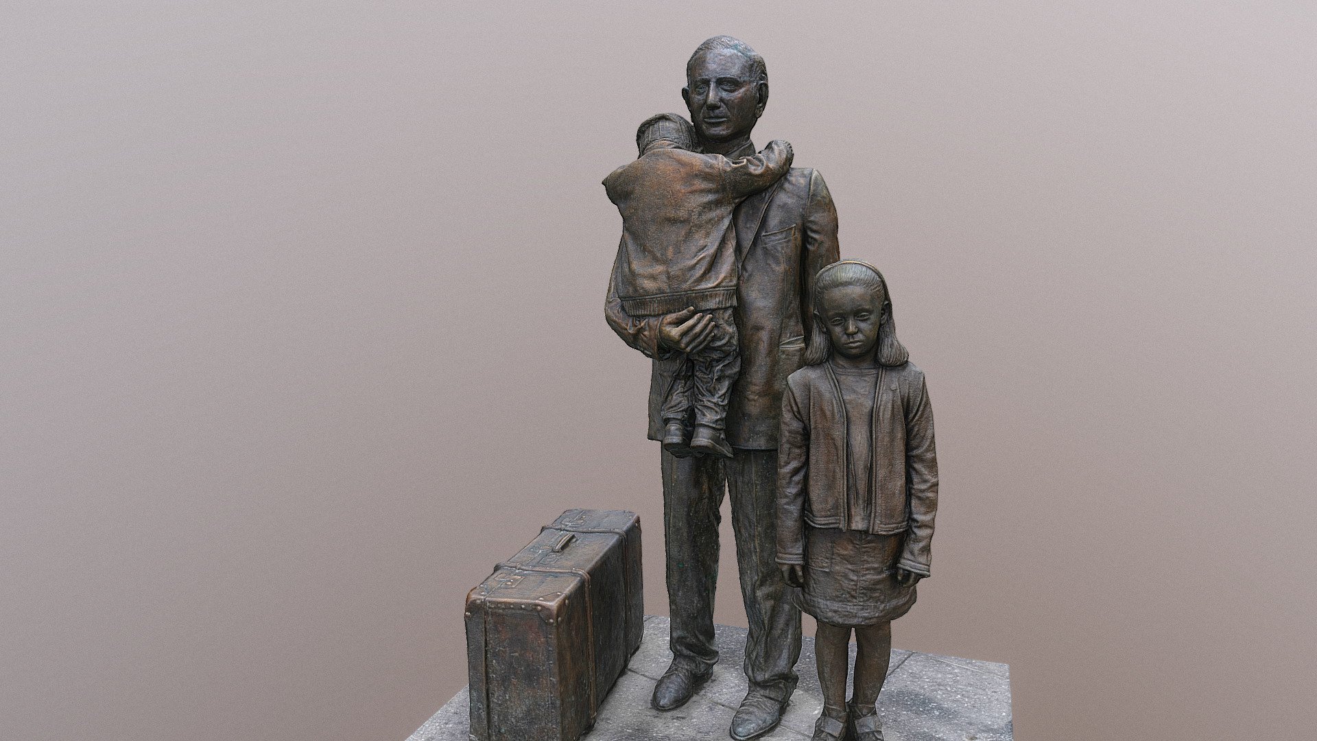 Sir Nicholas Winton bronze statue character figure,  public space art

Artist: Flor Kent, 2009 @ Prague main station, Czechia
 • https://goo.gl/maps/ajunLc8GLFNZkzc9A Jan 23 2021

Memorial of *The Winton Train, a private passenger train that travelled from the Czech Republic to Great Britain in September 2009 in tribute to the wartime efforts of Sir Nicholas Winton, described as the &lsquo;British Schindler' for his part in saving refugee children from Czechoslovakia. *
https://en.wikipedia.org/wiki/Winton_Train

Photogrammetry scan 180x24 MP - Sir Nicholas Winton statue - Buy Royalty Free 3D model by matousekfoto 3d model