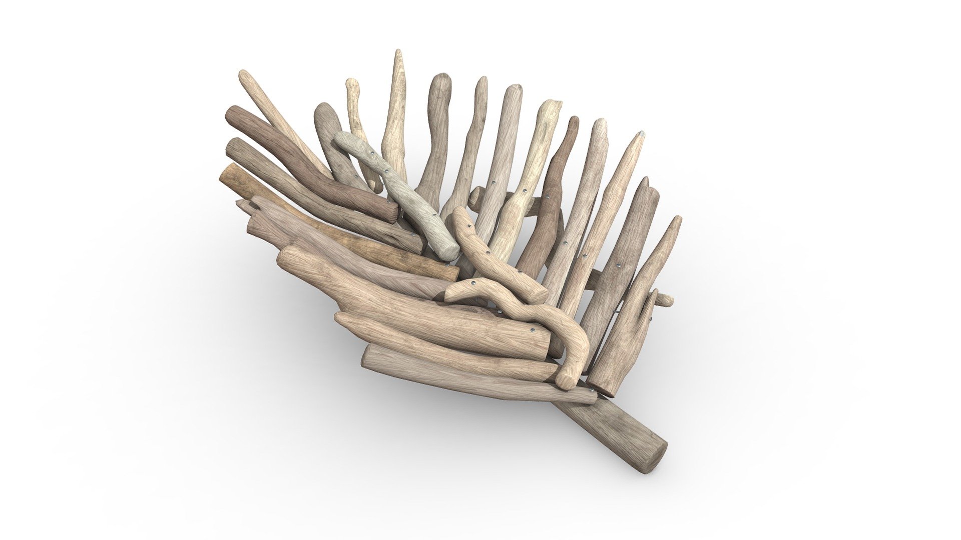 Driftwood leaf for home decore 3d model