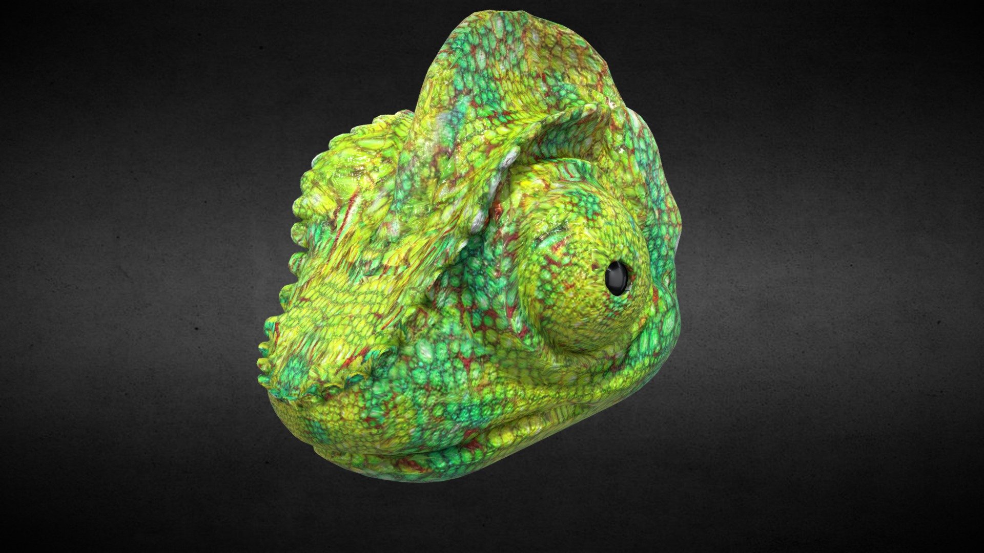 chameleon designed for Spark ar studio, to create augmented reality mask, contains bones for dynamics and textures designed from scratch - Chameleon - Buy Royalty Free 3D model by Aumentados (@minego90) 3d model