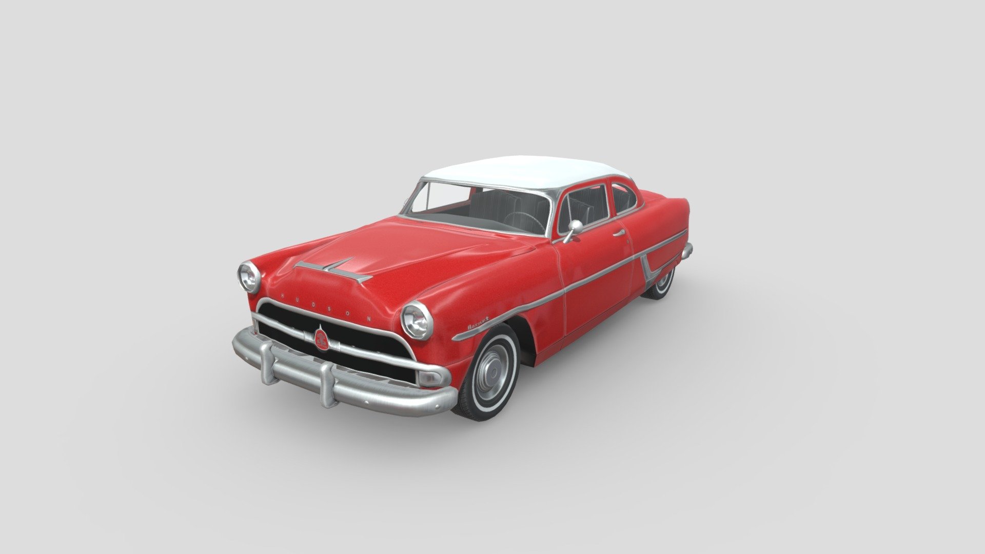 Low Poly Car: Hudson Hornet 1943. Nice geometry and surface flow. Perfect for every kind of project 3d model