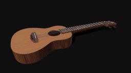 Ukulele PBR instrument, guitar, classic, ukulele, hawai, chords, ukuele, lyrycs