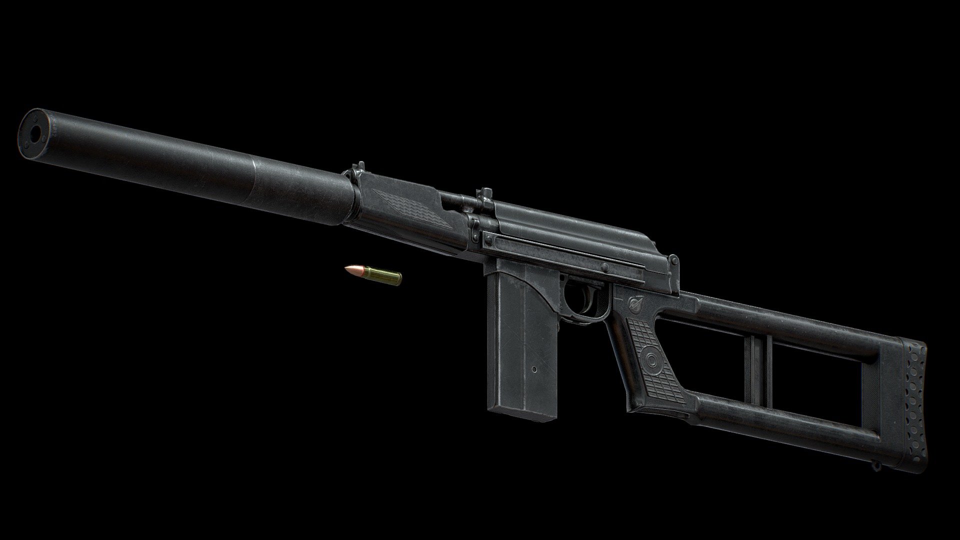 This model is free, so please consider liking it. Subscribe for more models like this one!

Some history:



The VSK-94 is a 9x39mm suppressed designated marksman rifle designed in 1995 in the KBP Instrument Design Bureau by Vasily Gryazev 3d model