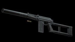 VSK-94/ВСК-94 Sniper Rifle Gameready Lowpoly