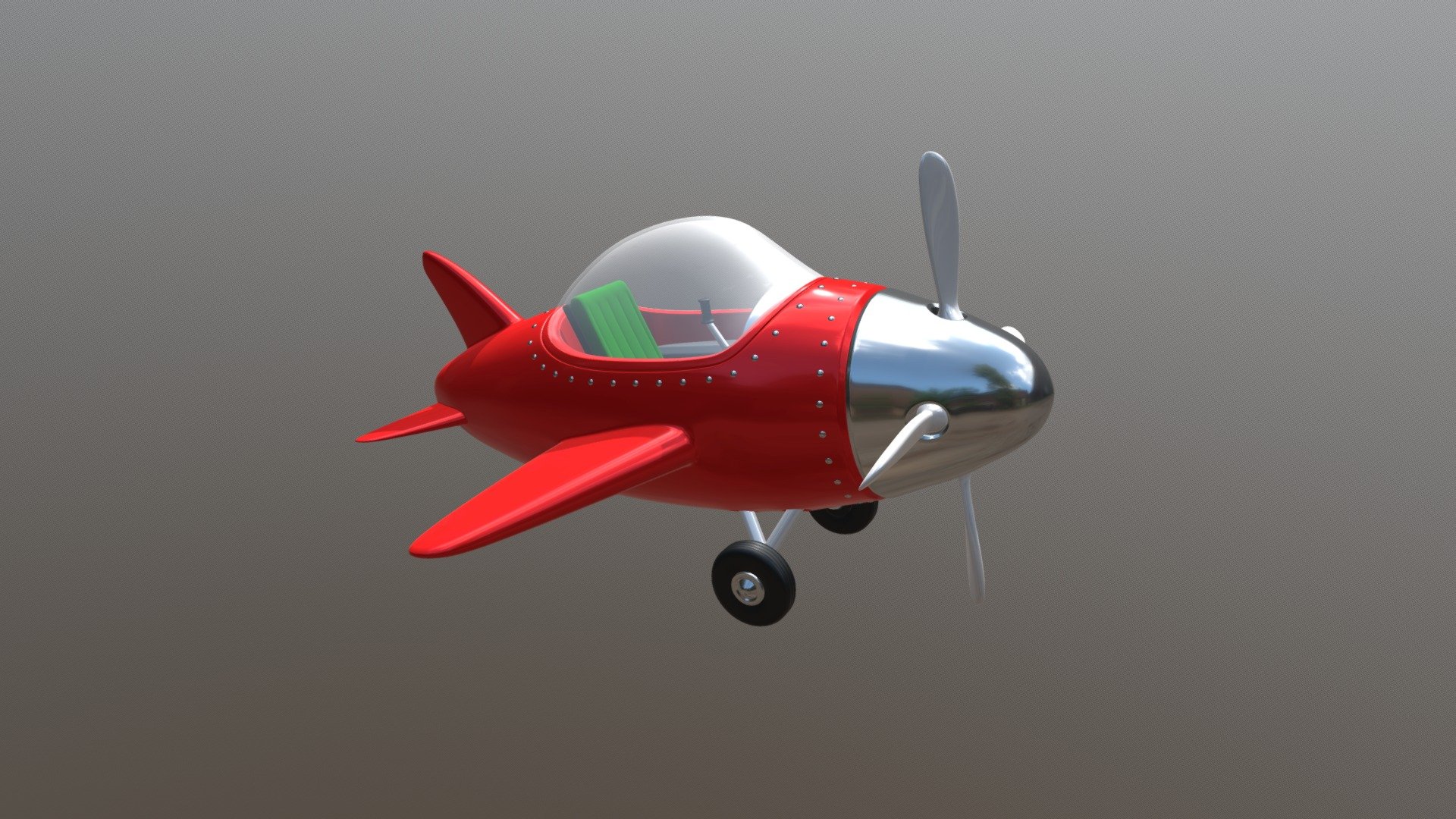 Plane for a CG Cookie lesson 3d model
