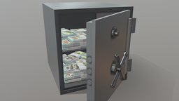Safe box animated money, security, bill, box, bills, safebox, animated, cajafuerte