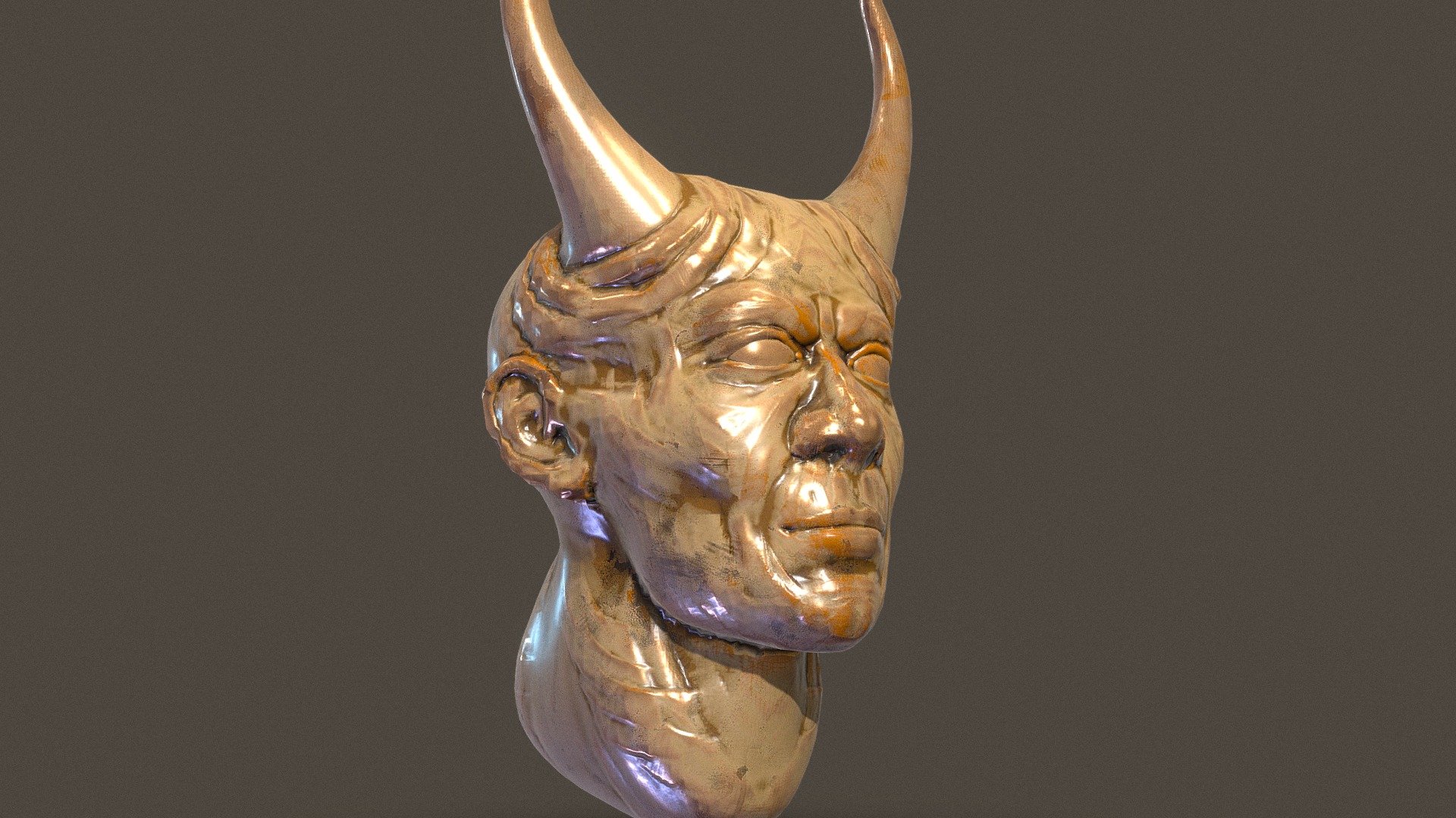 A tiefling is born from a mating between a human and a devil.  This Tiefling is quite old 3d model