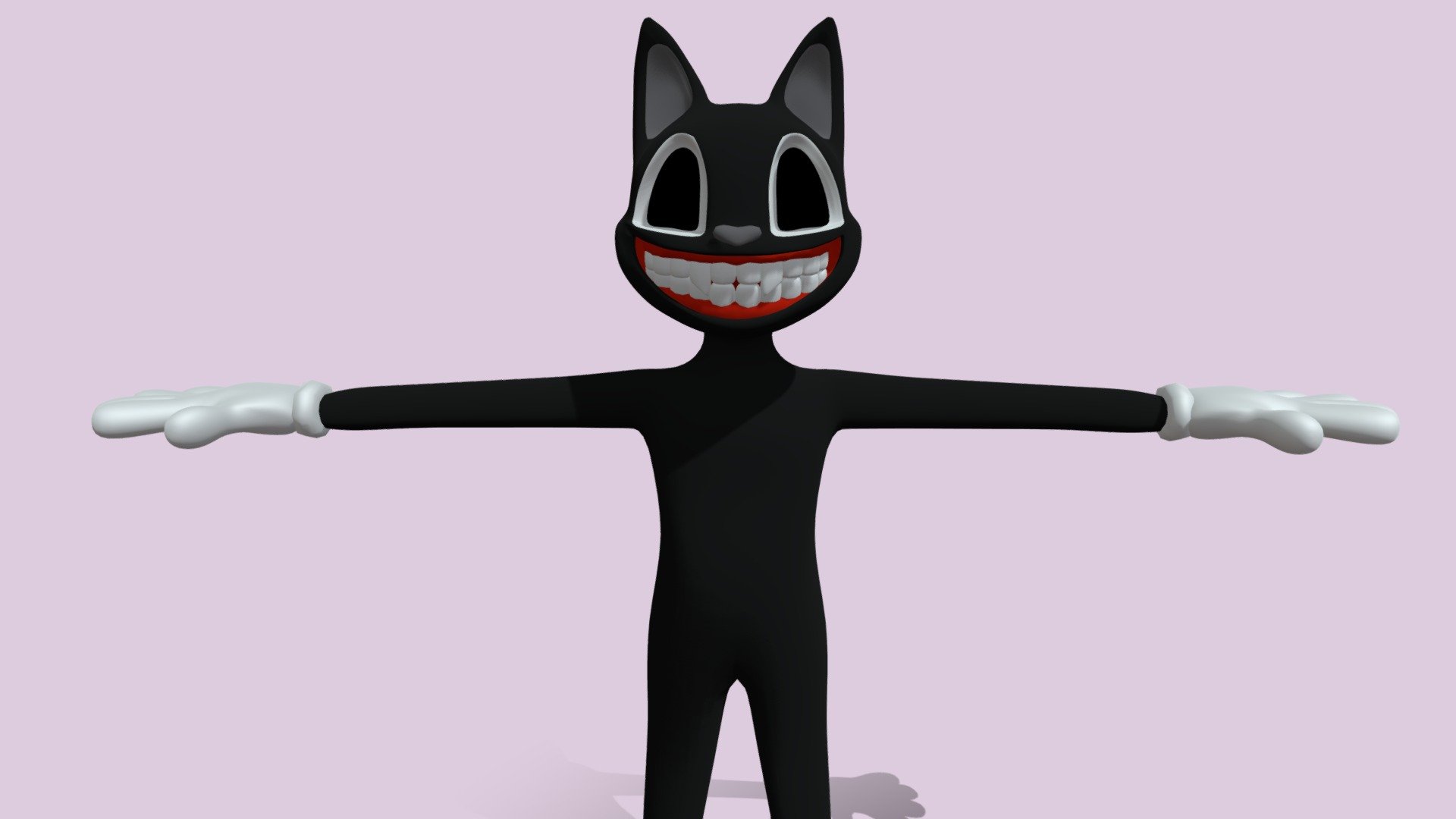 Model by @JustinrfThrill - Horror Thrills Cartoon Cat - Download Free 3D model by Poopo192 🎃👻 (@Edward_Johnson_3) 3d model