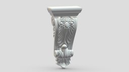 Scroll Corbel 59 stl, room, printing, set, element, luxury, console, architectural, detail, column, module, pack, ornament, molding, cornice, carving, classic, decorative, bracket, capital, decor, print, printable, baroque, classical, kitbash, pearlworks, architecture, 3d, house, decoration, interior, wall, pearlwork