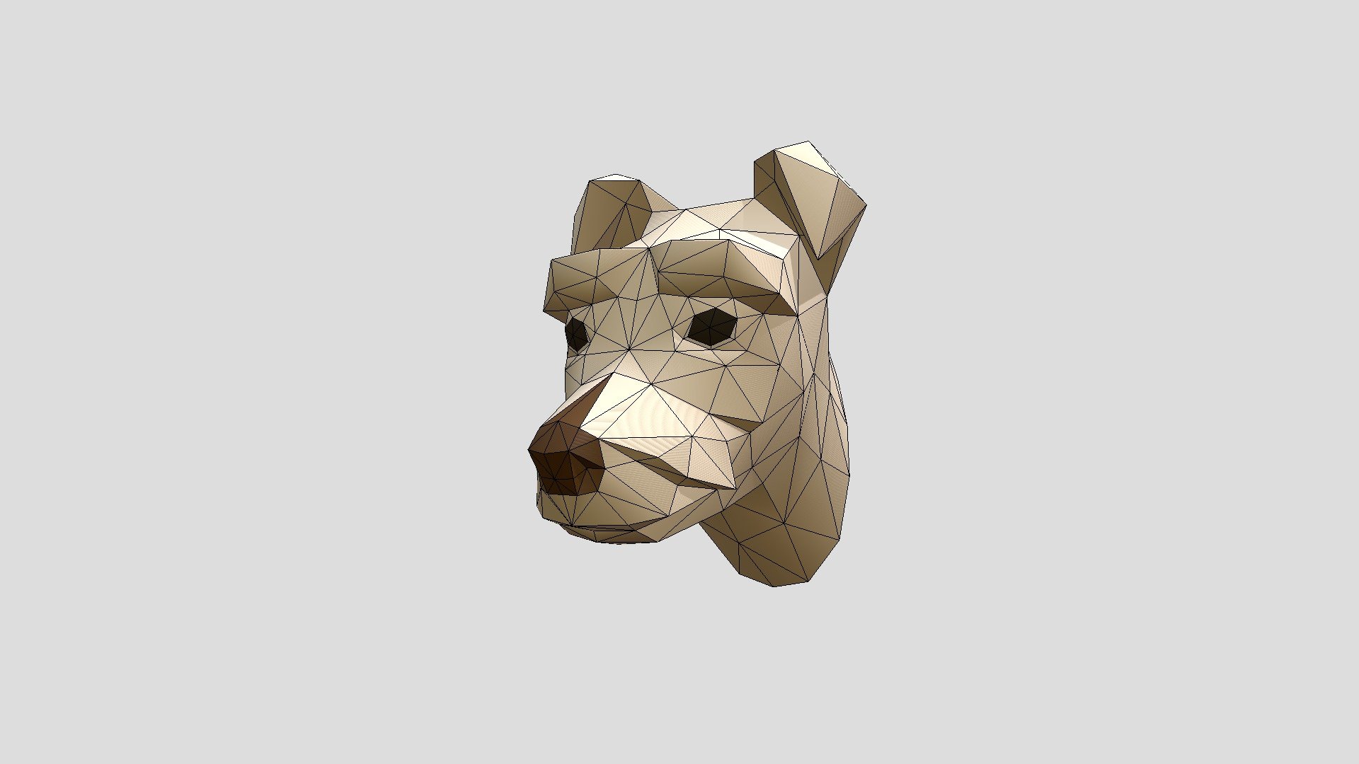 Cabeza de perro estilo trofeo modelo lowpoly.
 Recomedado para pepakura , impresón 3D - Dog Mixto - 3D model by vanneyepes6 3d model