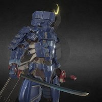 Mega Musashi armor, quixelsuite2, 3dsmax, military, sci-fi, japanese
