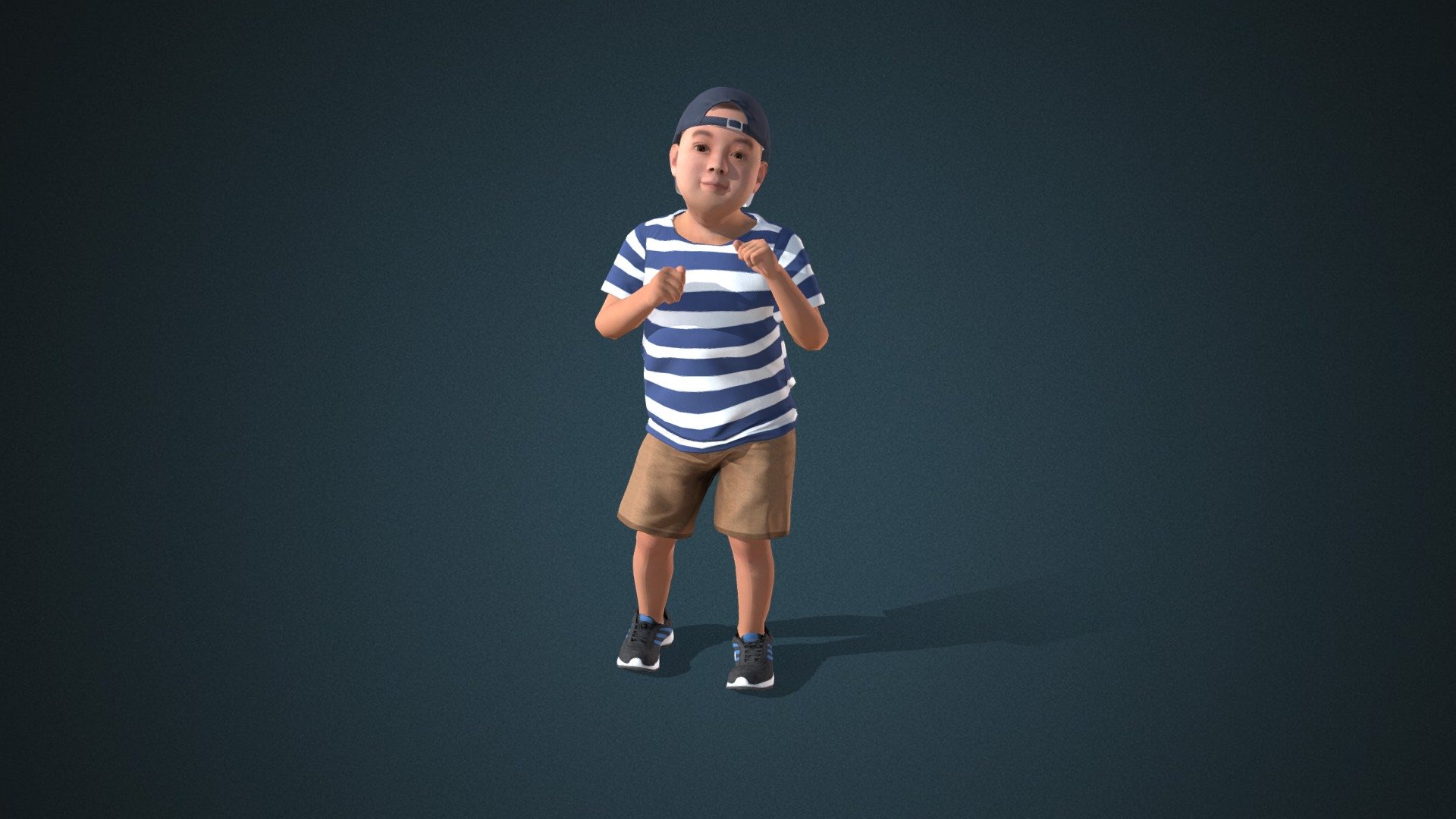 Do you like this model?  Free Download more models, motions and auto rigging tool AccuRIG (Value: $150+) on ActorCore
 

This model includes 2 mocap animations: Kid_Dance,Kid_Walk normal. Get more free motions

Design for high-performance crowd animation.

Buy full pack and Save 20%+: Kids Vol.1


SPECIFICATIONS

✔ Geometry : 7K~10K Quads, one mesh

✔ Material : One material with changeable colors.

✔ Texture Resolution : 4K

✔ Shader : PBR, Diffuse, Normal, Roughness, Metallic, Opacity

✔ Rigged : Facial and Body (shoulders, fingers, toes, eyeballs, jaw)

✔ Blendshape : 122 for facial expressions and lipsync

✔ Compatible with iClone AccuLips, Facial ExPlus, and traditional lip-sync.


About Reallusion ActorCore

ActorCore offers the highest quality 3D asset libraries for mocap motions and animated 3D humans for crowd rendering 3d model