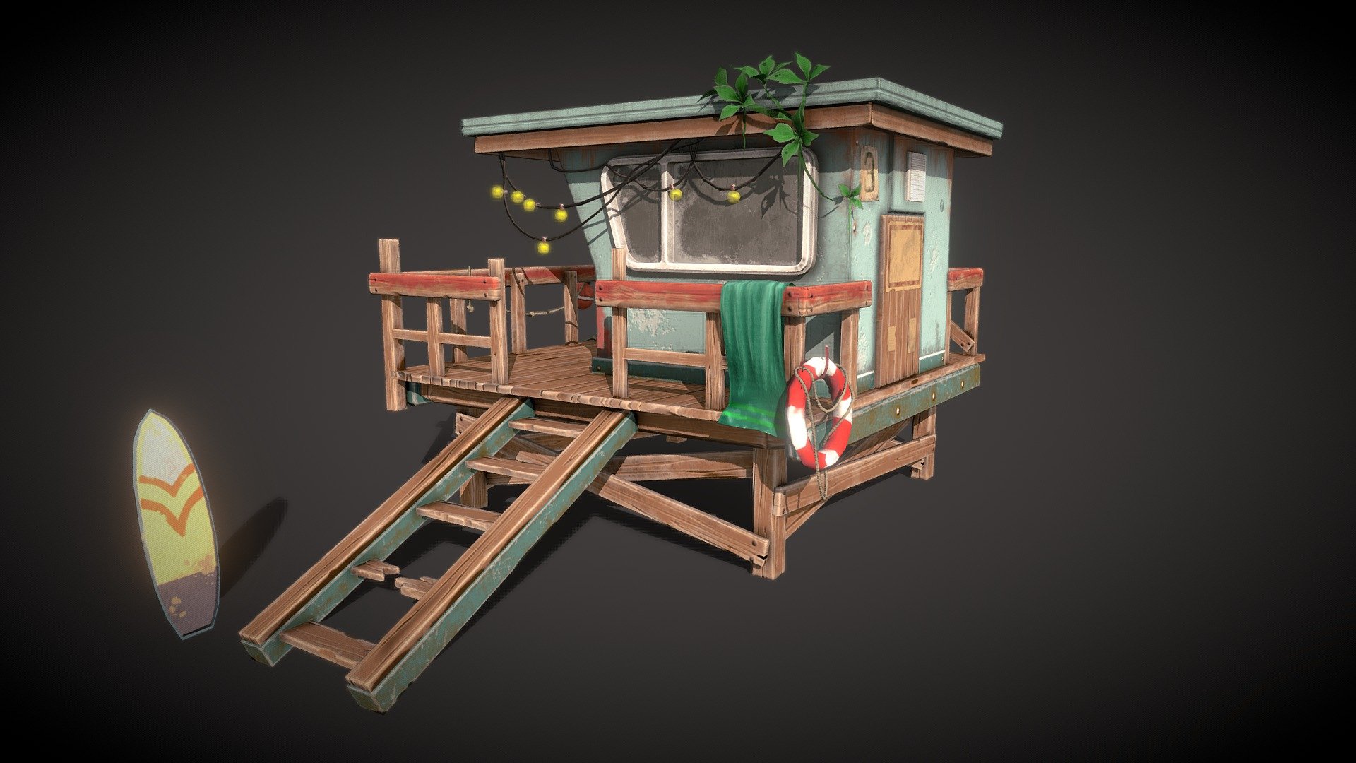 Beach_house - 3D model by sarika (@srkcvn) 3d model