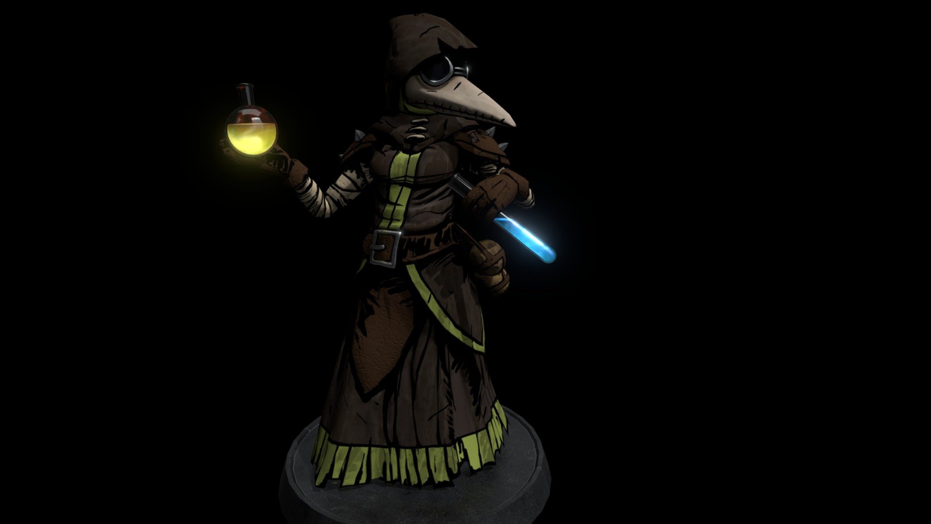 The Plague Doctor from Red Hook's excelent Darkest Dungeon 3d model