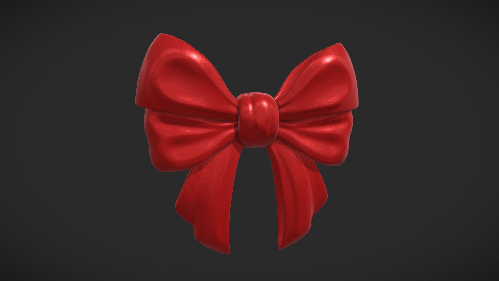 Knotted Red Bow - Knotted Red Bow - Buy Royalty Free 3D model by Maksim Ziabkin (@maksim.ziabkin) 3d model