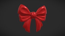 Knotted Red Bow red, bow, gift, ribbon, celebration, knotted
