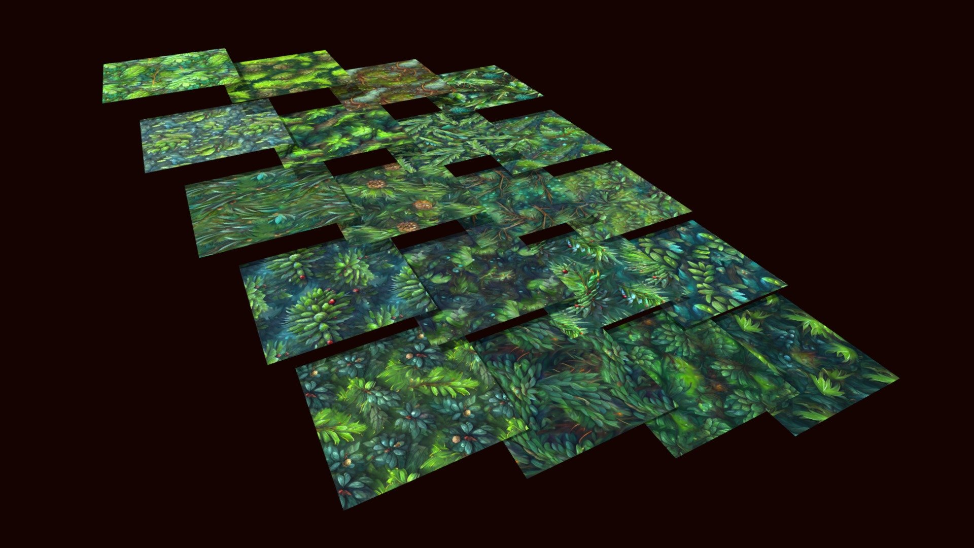 You feel spruce and nettles under the boots. Beneath you, all the hills are covered in pine trees. Mysterious forest awaits..

Textures were made to be tileable, meaning they will have no seams.





20 Color Textures (tileable)




2048 x 2048 size




Hand Painted




Mobile friendly



Help us by rating and commenting, this will motivate us to create more assets and improve :) - Grass Pine Forest 20 TEXTURES (Handpainted) #4 - Buy Royalty Free 3D model by Texture Me (@textureme) 3d model