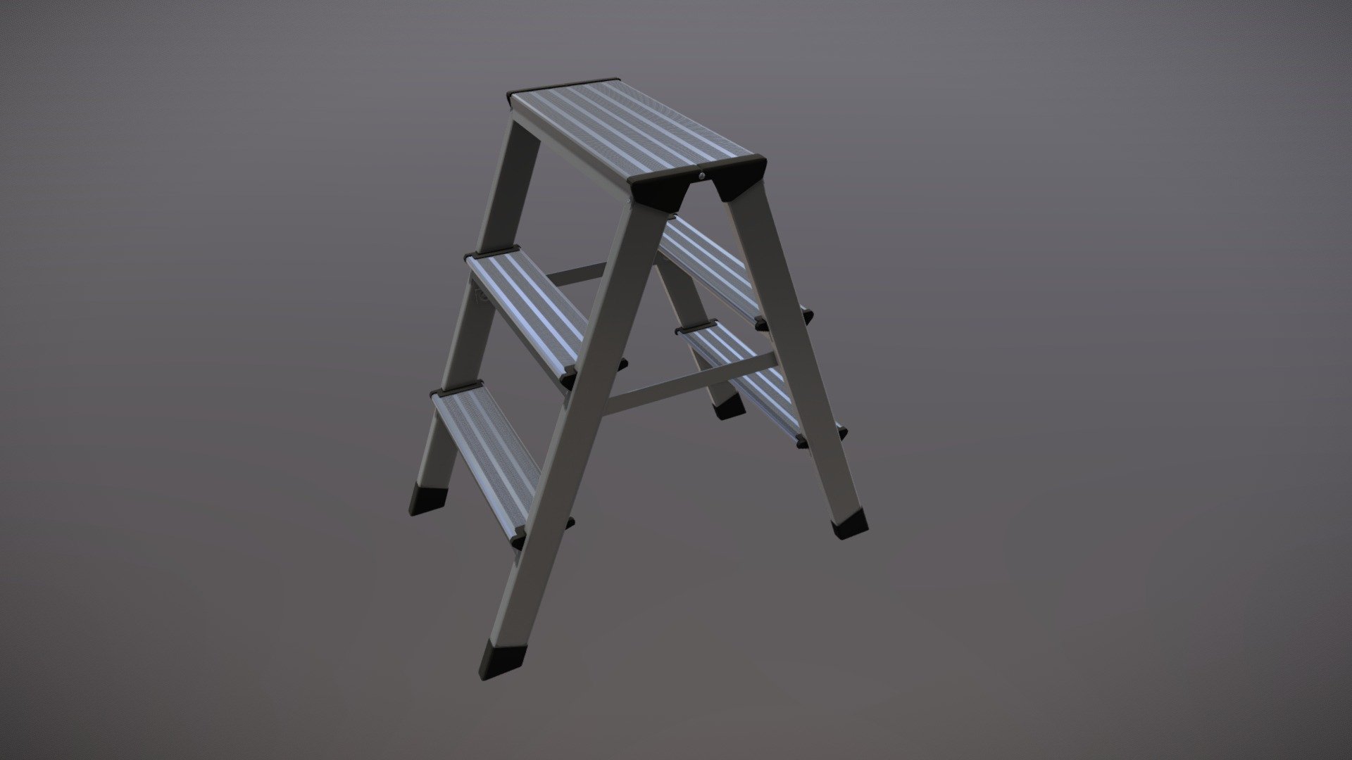 3D realistic Foladable Metalic Step Ladder with plastic base shoes for house use. High quality model for architectural visualization - Step Ladder - Buy Royalty Free 3D model by Team-Panda 3d model