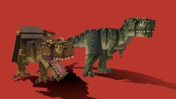 Tyrannosaurus Rex Couple blockbench, minecraft