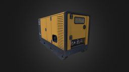 Stationary Diesel Generator 2 power, energy, generator, electrical, diesel, props, obstacles, low-poly, asset, game